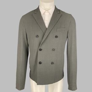 EMPORIO ARMANI Size 40 Grey Slate Textured Sport Coat